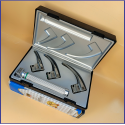 Laryngoscope Standard Macintosh Fiber Optic 3 Blade 0-1-2 Set Child Handle Reusable Blades Stainless Steel Standard Quality Blades Premium Quality Plastics Box Blister Packing Sliver Gary Colour into Lapa Boxboard Box Packed