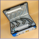 Laryngoscope Standard Macintosh Fiber Optic 4 Blade 0-1-2-3 Set Adult Handle Reusable Blades Stainless Steel Standard Quality, Premium Quality Plastics Box Blister Packing Sliver Gary Colour into Lapa Boxboard Box Packed