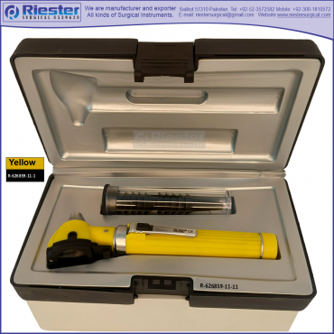 Mini Otoscope Fiber Optic, Yellow Mini Otoscope Fiber Optic, Yellow