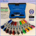 Mini Otoscope Fiber Optic Black with Disposable Cannulas Complete Set