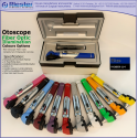 Otoscope Fiber Optic Blue with Disposable Cannulas in Box Packed