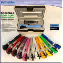 Otoscope Fiber Optic Light Blue with Disposable Cannulas in Box Packed