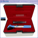 Mini Otoscope Fiber Optic Light Blue with Disposable Cannulas in Box Packed