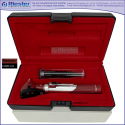 Mini Otoscope Fiber Optic Maroon with Disposable Cannulas in Box Packed