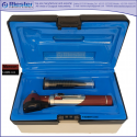 Mini Otoscope Fiber Optic Maroon with Disposable Cannulas in Box Packed