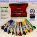 Mini Otoscope Fiber Optic Purple with Disposable Cannulas in Box Packed