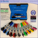 Mini Otoscope Fiber Optic Purple with Disposable Cannulas in Box Packed