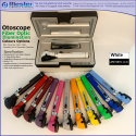 Mini Otoscope Fiber Optic White  with Disposable Cannulas