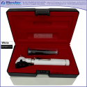 Mini Otoscope Fiber Optic White  with Disposable Cannulas