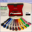 Mini Otoscope Fiber Optic White  with Disposable Cannulas
