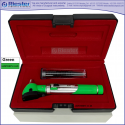 Mini Otoscope Fiber Optic Green with Disposable Cannulas